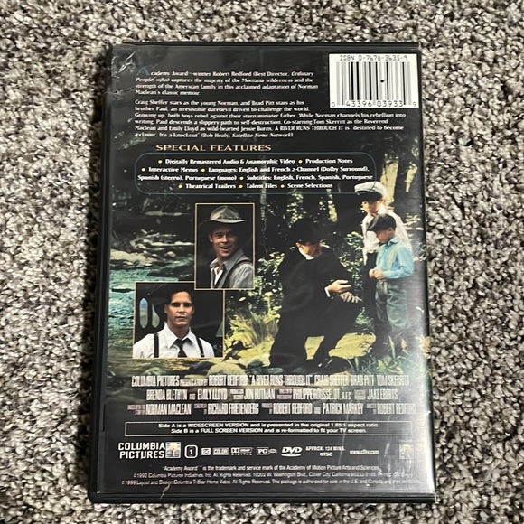 A River Runs Through It DVD Movie Film Robert Redford Brad Pitt - Picture 2 of 4